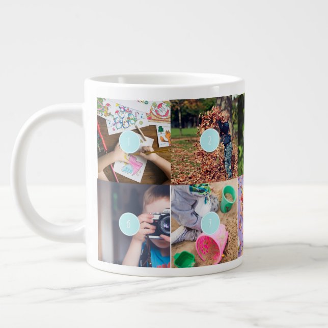 Fête des mères 10 Photos Collage Mug (Gauche)