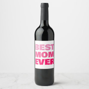 Fête des mères amusantes Étiquettes de vin