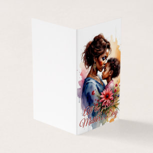 Fête des mères Art d'amour aquarelle africaine