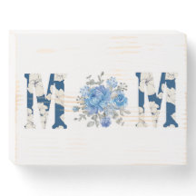 Fête des mères bleu Floral Maman