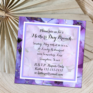 Fête des mères Brunch Invitation Hydrangea Blossom
