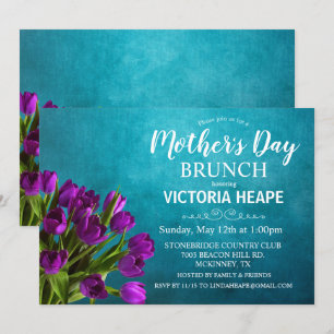 Fête des mères Brunch Tulip Floral Invitation