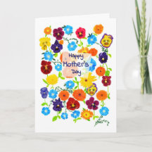 Fête des mères - Carte des fleurs du jardin
