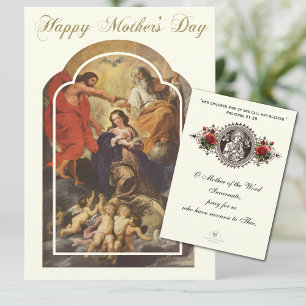 Fête des mères Carte Sainte avec écriture Verse