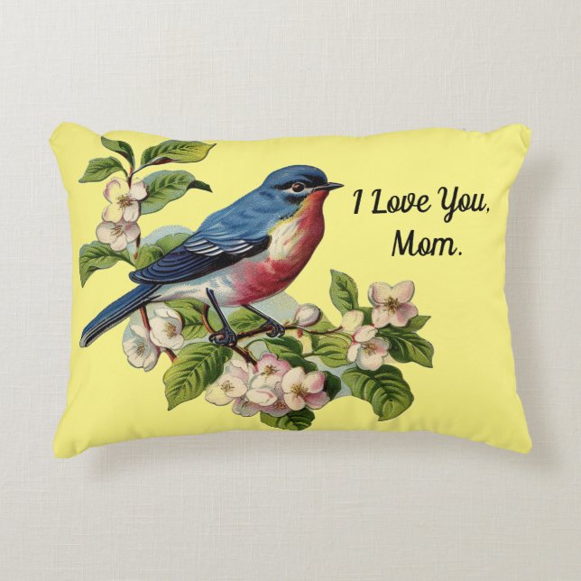 Fête des Mères Coussin d'accentuation des oiseaux  (Devant)
