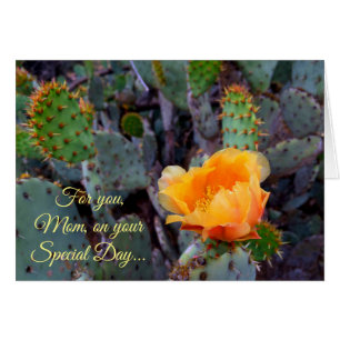 Fête des Mères de Cactus Fleur de Prickly Orange