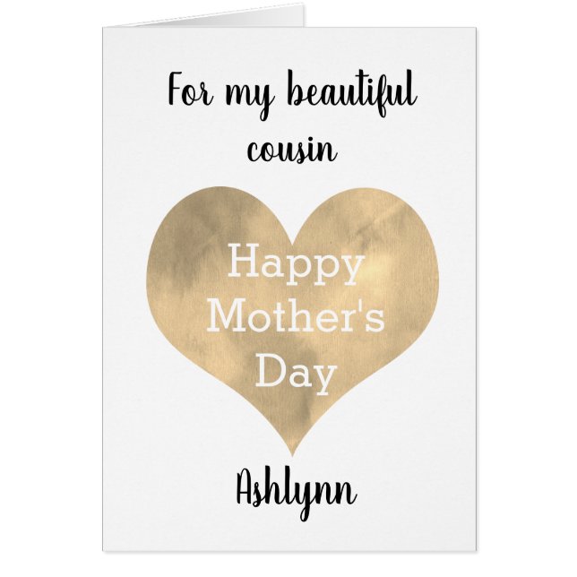 Fête des mères de Cousin personnalisée (Devant)