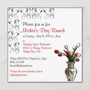 Fête des mères élégantes Brunch Invitations person
