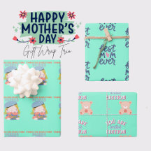 Fête des Mères Envelopper le trio papier