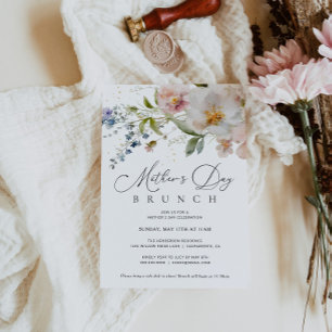 Fête des mères florales Brunch Invitation
