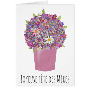 Fête des mères françaises Bouquet rose de fleurs