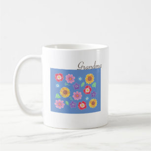 Fête des mères Grandma Flower Garden Café Mug