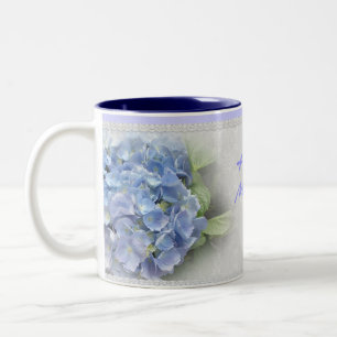 Fête des mères hydrangées bleues Mug