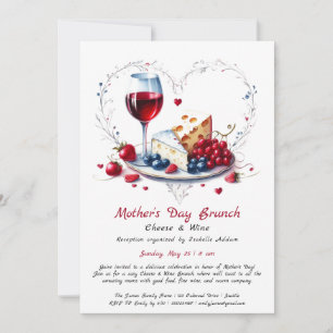 Fête des mères Invitation Brunch au fromage et au 