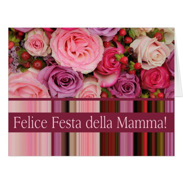 fête des mères italienne heureuse ! (Devant horizontal)