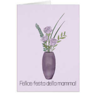 fête des mères italiennes joyeuses Bouquet de rose
