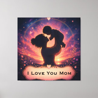 Fête des Mères Je t'aime Maman Toile Murale Art Ca