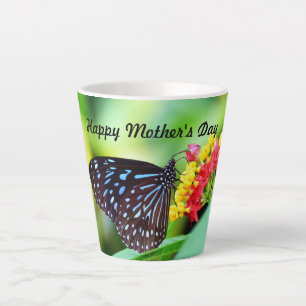 Fête des mères papillons Latte Mug