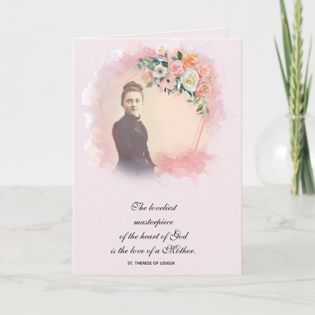 Fête des mères religieuses Carte catholique Sainte (Devant)