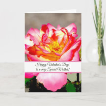 Fête des mères roses Carte de voeux de la Saint-Va