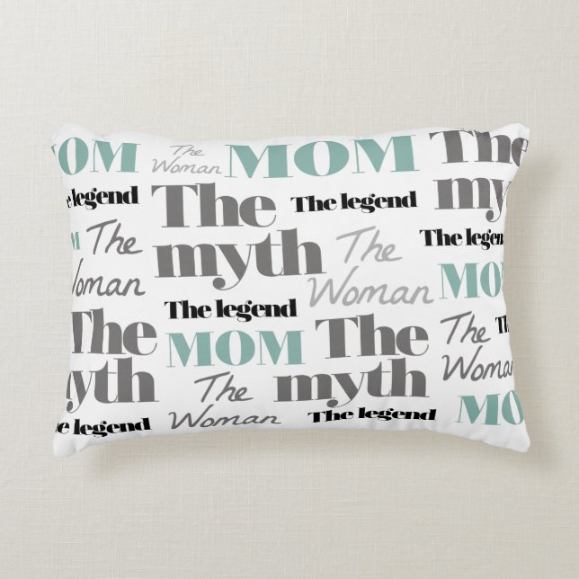 Fête des mères Typographie coussin Moderne (Devant)