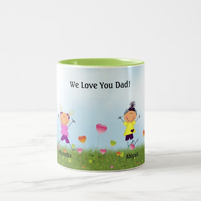 Fête des pères 2 Stick Girls Mug (Centre)