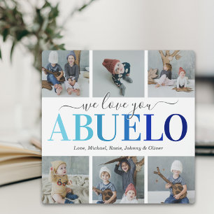 Fête des pères Abuelo Photo Collage Plaque