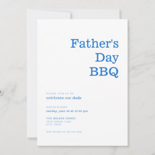 Fête des pères BBQ minimaliste moderne Invitation