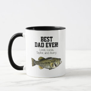 Fête des pères Best Papa Bass Pêche Noms Mug