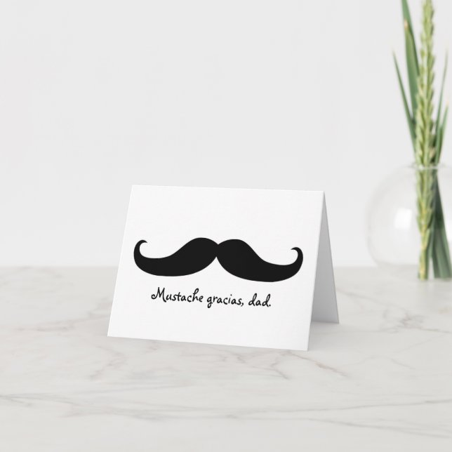 Fête des pères de moustache ou carte d'anniversair (Devant)