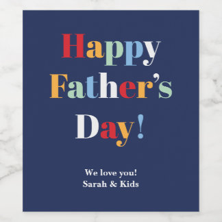 Fête des pères Étiquettes de vin personnalisés