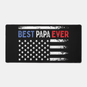 Fête des pères Meilleur Papa jamais avec drapeau a