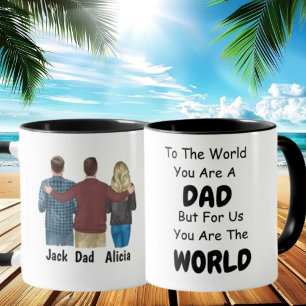 Fête des pères Mug de Fille & Fils