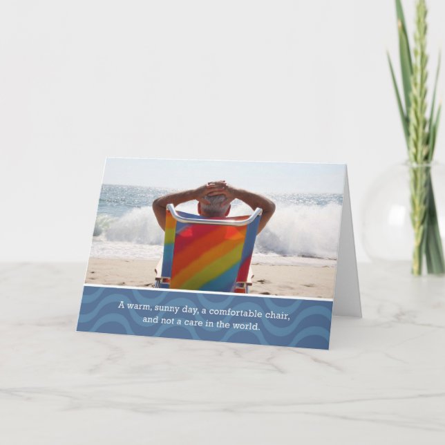 Fête des pères, Ocean Beach avec carte de voeux Wa (Devant)