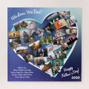 Fête des pères Photo Collage Cadeau Puzzle personn