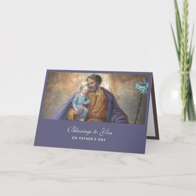 Fête des pères Saint Joseph Jésus Carte religieuse (Devant)
