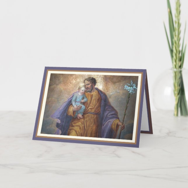 Fête des pères Saint Joseph Jésus Carte religieuse (Devant)