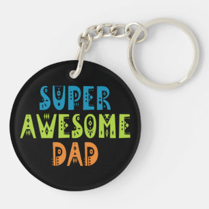 Fête des pères Super Awesome Papa Porte - clé