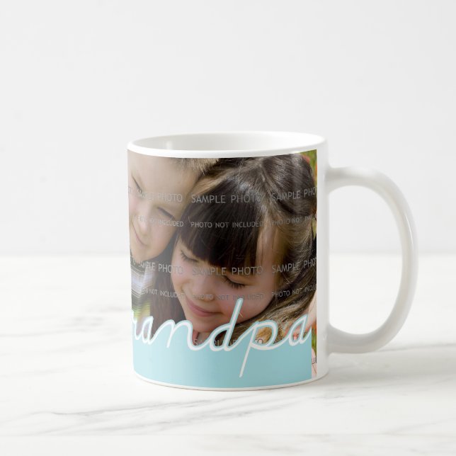 Fête des pères "We Love Grand-père" Mug avec photo (Droite)