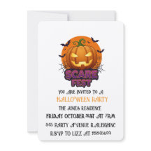 Fête d'Halloween Invitation de fête - Pum Éffrayan
