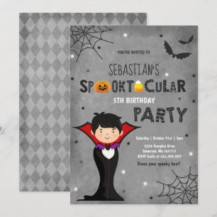 Fête d'Halloween Invitation Vampire Halloween