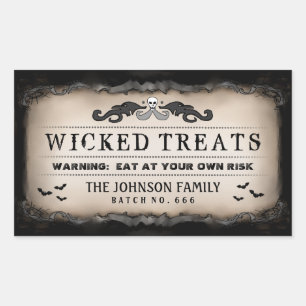 Fête d'Halloween nourriture ou boisson Étiquette n