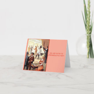 fête drôle invitation gens s'amuser