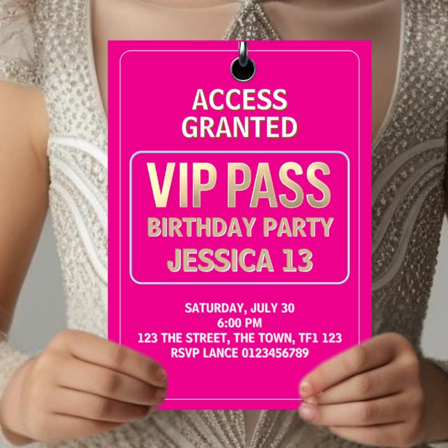 Fête du 13e anniversaire, carte VIP, niveau 13, fi (Créateur téléchargé)