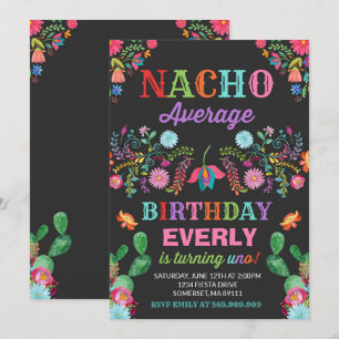 Fête du 1er Anniversaire Invitation Nacho Fête Moy