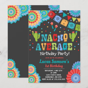 Fête du 1er Anniversaire Invitation Nacho Fête Moy
