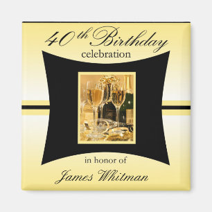 Fête du 40e anniversaire Favor/Souvenier Magnet