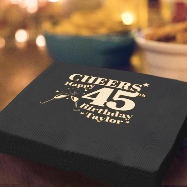 Fête du 45e anniversaire qui encourage les verres  (Créateur téléchargé)