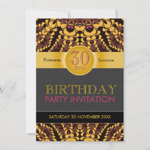 Fête du Batik tropical Invitations d'anniversaire