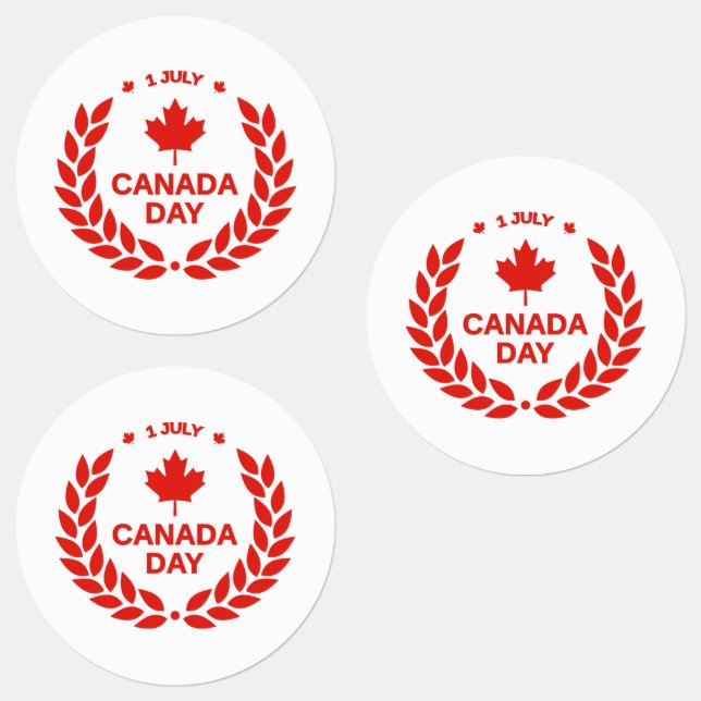 Fête du Canada/1er juillet Étiquettes (Groupe)